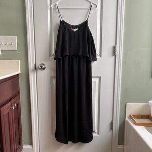 Ripe Black Spaghetti Strap Nursing Dress